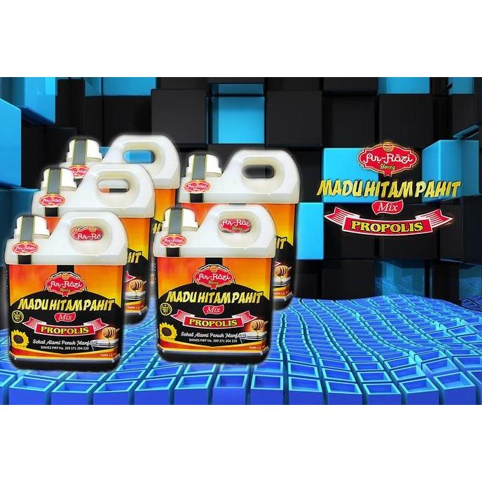 

Paket 5Kg Madu Super Hitam Pahit Plus Propolis Ar-Rozi