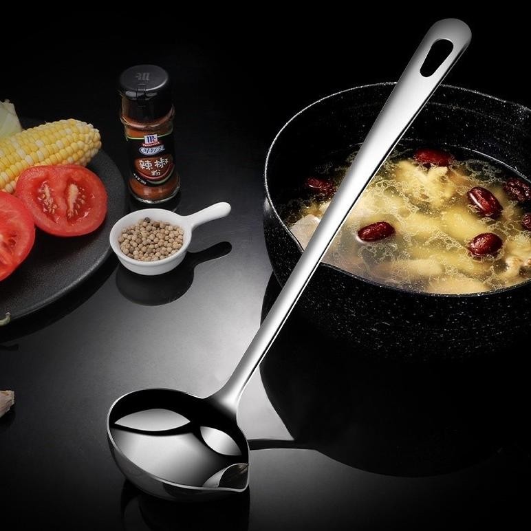 Fgk-24 Super Sale Centong Sayur Stainless Penyaring Minyak Lemak-Centong Pisah Minyak Centong Sup Se