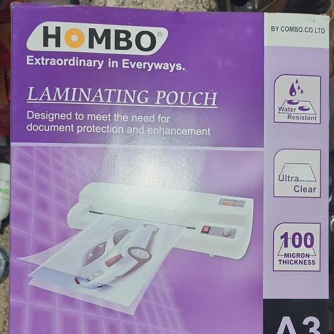 

Plastic Laminating A3 , Merk Hombo , Harga Per Pak (100Lb) Co