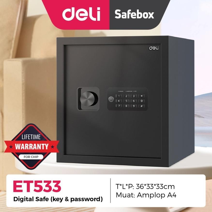 

Up15 Is75 Brankas Digital Deli Et-533 Havy Duty Carbon Steel / Safe Deposit Box / Cash Box Et533 Terlaris