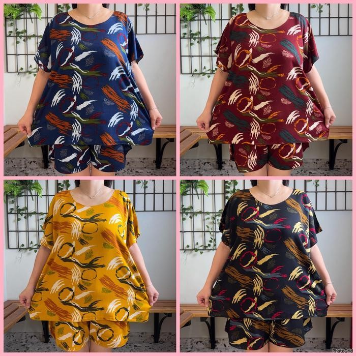 Ct_C1077 Setelan Baju Super Jumbo Rayon Premium Fit To 3Xl Real Pic St/A Real Pict  Bali Nyaman Sant