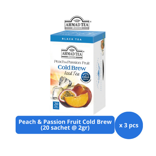 

Ahmad Tea Peach & Passion Fruit Cold Brew Iced Tea 20s @ 2gr x 3 pcs