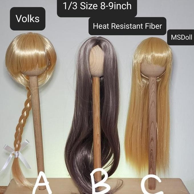 Wig Bjd / Boneka / Dollfie Rambut Palsu Synthetic Hair
