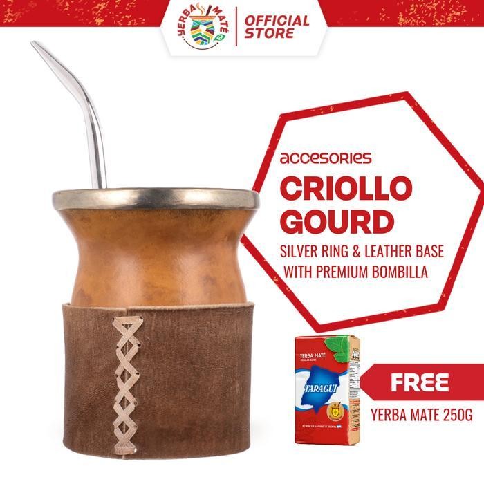 

(Diskon) Yerba Mate Gourd Criollo | Silver Straw & Yerba Mate 250G Bestseller