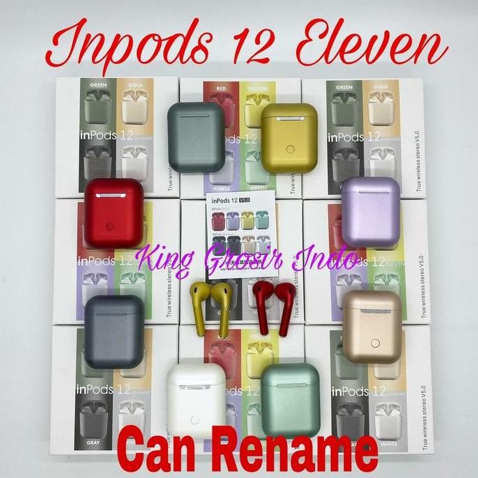 DF140 - Headset Bluetooth Inpods 12 Eleven Pro Inpods 12 Macaron Eleven Metal