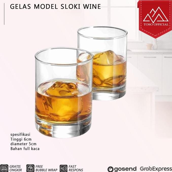 Gelas Sloki Bulat Gelas Wine Whiskey Shot Glass Gelas Cocktail Dessert Allshop