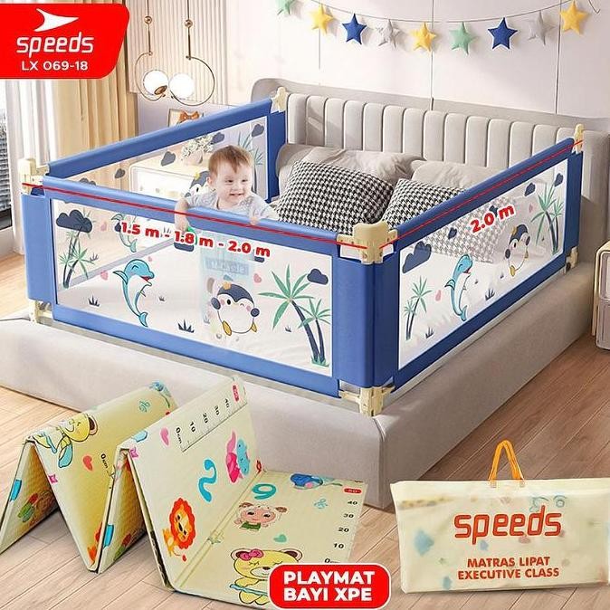TERMURAH - Pagar Pengaman Bayi Bedrail Pagar Bayi Pagar Tempat Tidur Bayi Baru Lahir 067-8