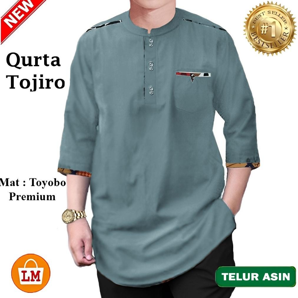 Kt78 Lobby Mode Baju Koko Pria Muslim Qurta Tojiro Bahan Toyobo Premium 23151 23153 23155 23157 Kt78