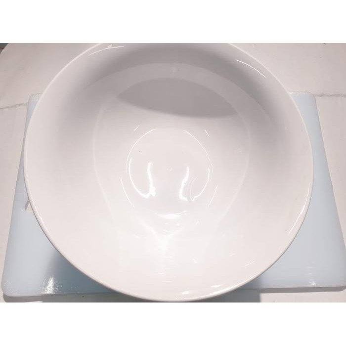 (Best Saller) Mangkok Keramik Putih Polos Ukuran 25,4Cm - Piring Besar 9 / 10 Inch Bestseller