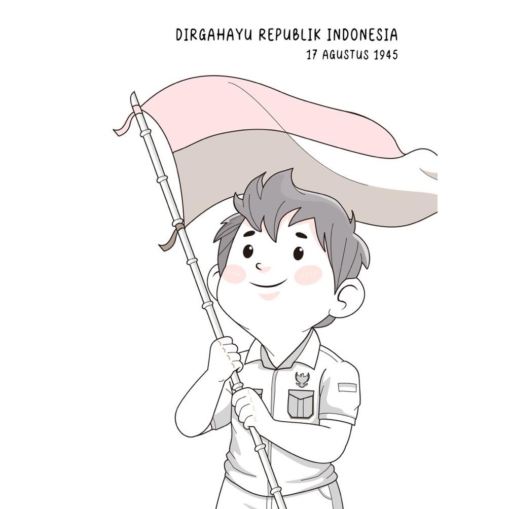 

D-54 15 Lembar A5 | Kertas Mewarnai Tema 17 Agustus, Hari Kemerdekaan | 15 Kertas Gambar Berbeda