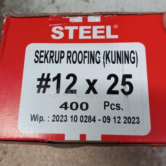 Sekrup Roofing 12 X 25 Isi 400Pcs