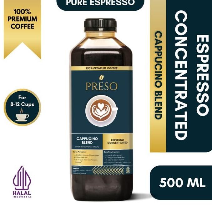 

PRESO Espresso Concentrated - Espresso Cair 100% Pure Espresso 500 ML TS