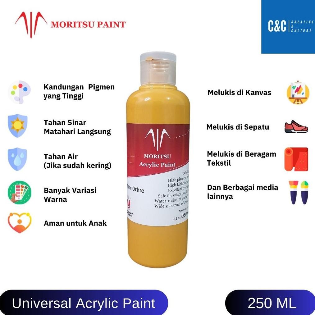 

Gd-5 Cat Akrilik Moritsu Premium 250Ml - Moritsu Premium Acrylic Paint 250Ml Gd-5