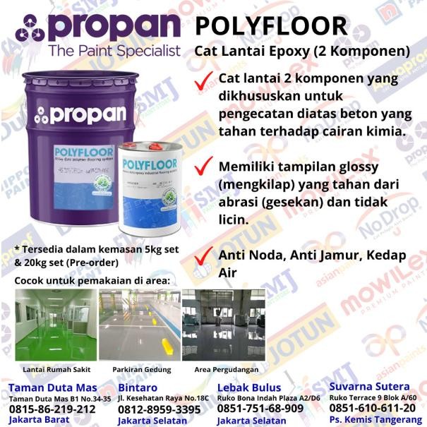 CAT DASAR CAT LANTAI PROPAN EPOXY POLYFLOOR PRIMER PFP 261 2K SB 20KgS aSt