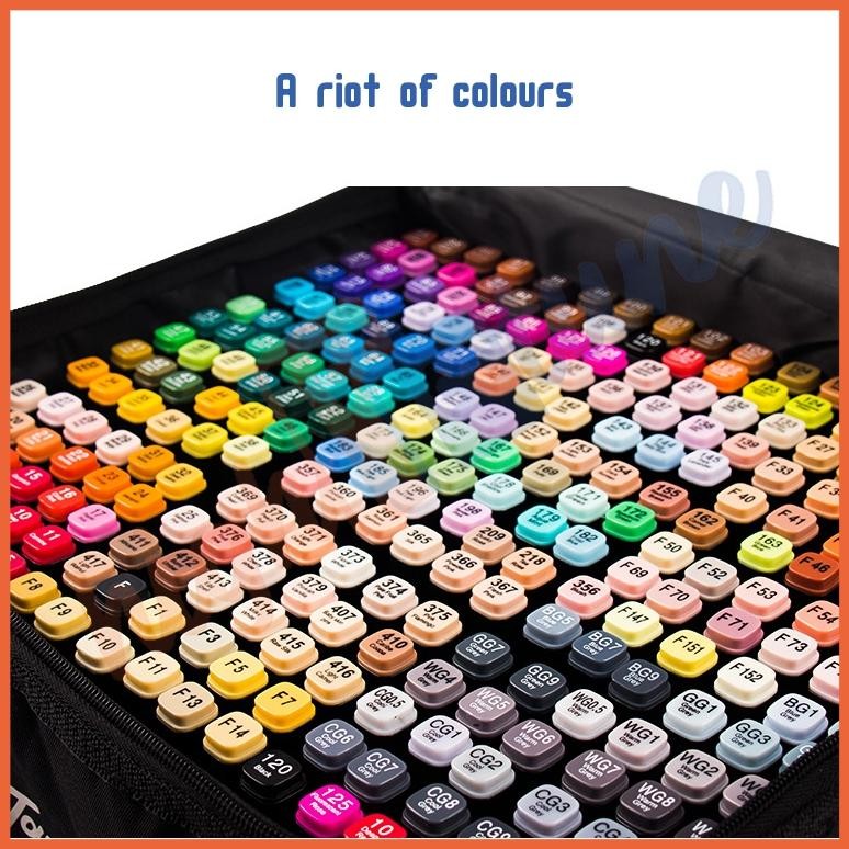 

Ukd-23 Hightune Spidol Sketsa Spidol Umum 24/60/80/100/120 Warna Spidol Brush Pen Animation Markers Ukd-23