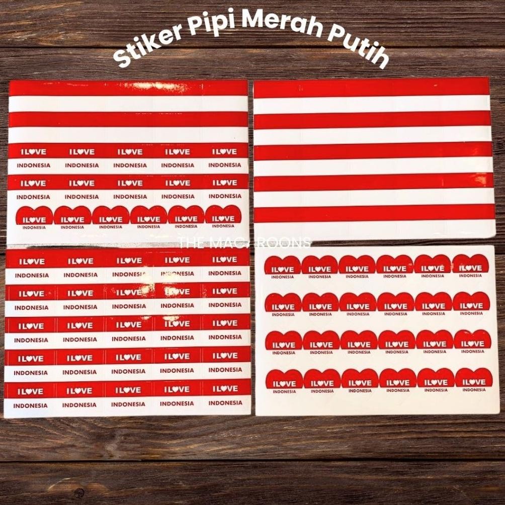 

Dfg-88 25 Pcs Stiker Pipi Bendera Merah Putih / Sticker Love Indonesia Face Sticker Muka 17 Agustus Kemerdekaan