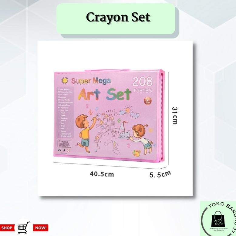 

Vb-8 Crayon Set 208 Pcs Alat Menggambar Mewarnai Anak Vb-8
