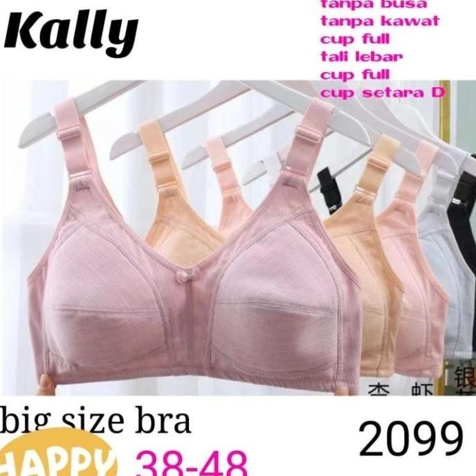 KALLY Bh bra & tanpa kawat tanpa busa size besar 38-48 cup D| 2099