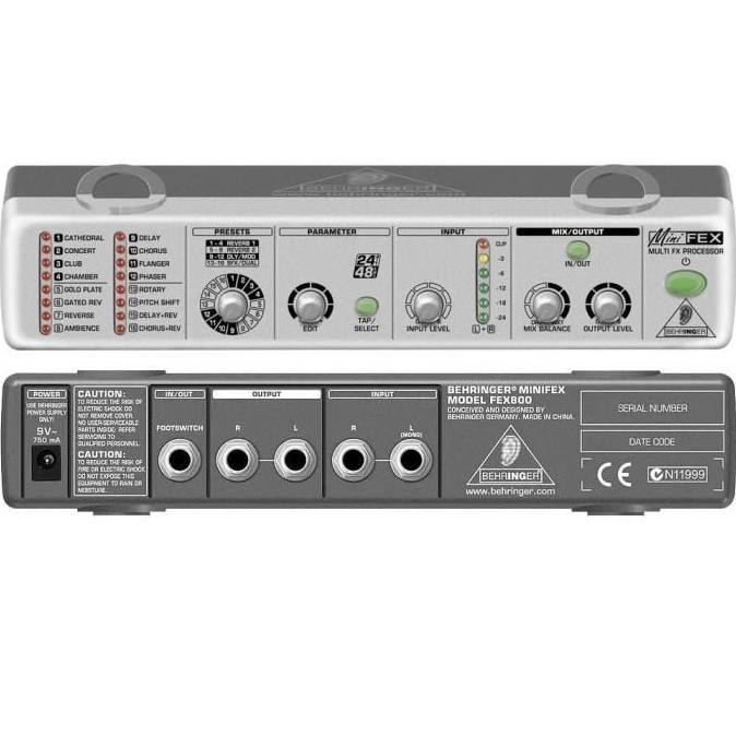 BEHRINGER FEX800 ULTRACOMPACT STEREO MULTI-EFFECTS PROCESSOR ORIGINAL DAN TERPERCAYA