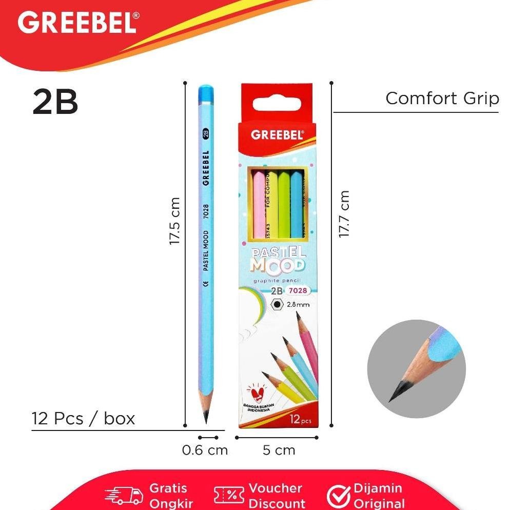 

Ox04 Greebel Pensil Kayu 2B (7028) Pastel Mood / Pensil Tulis / Grafit / Graphite / Pensil Ujian Sekolah / Pensil Gambar Ox04
