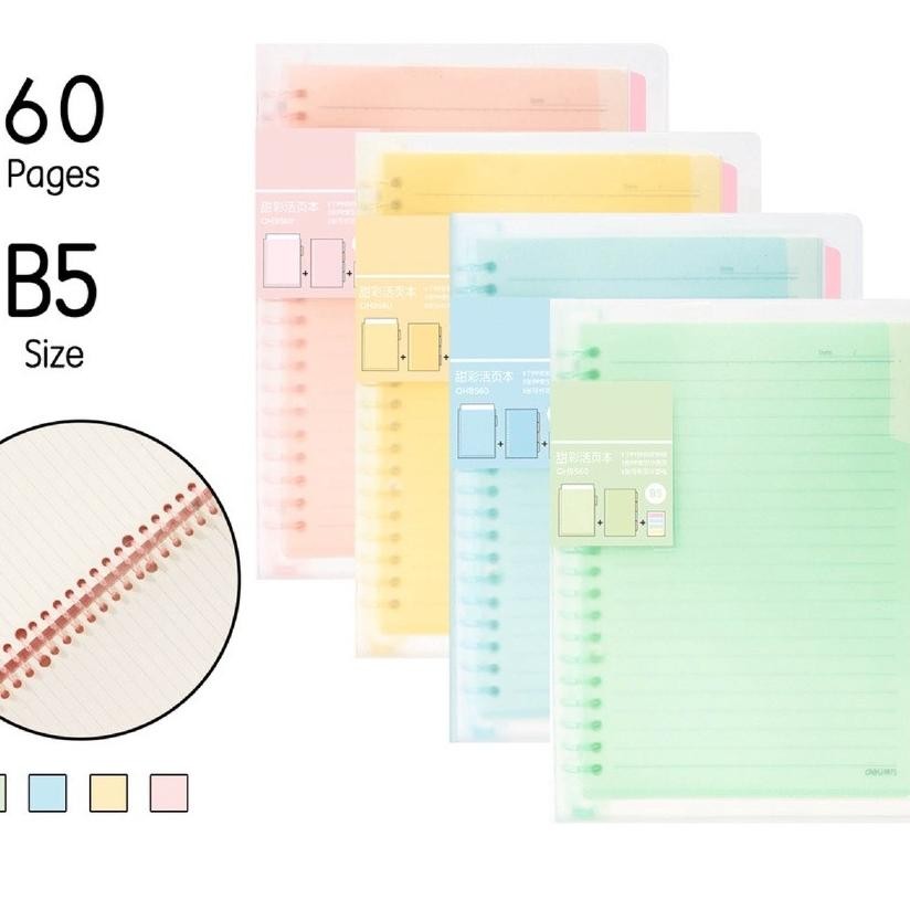 

Deli Qhb560 Buku Vivid Loose Leaf Binder B5 60 Halaman Warna Pastel