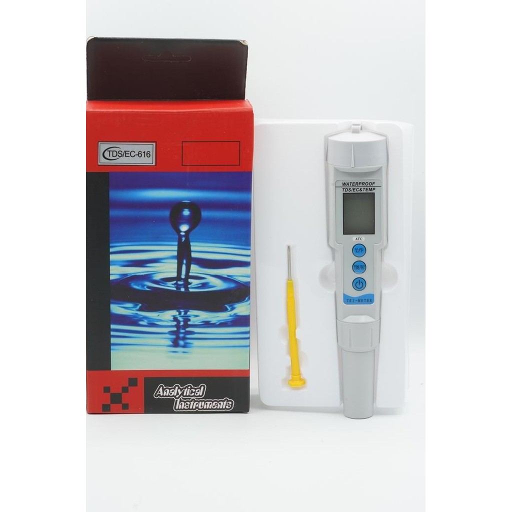 TDS/EC-616 TDS EC TEMP METER DIGITAL WATER FILTER AUTOMATIC CALIBRATE ORIGINAL DAN TERPERCAYA