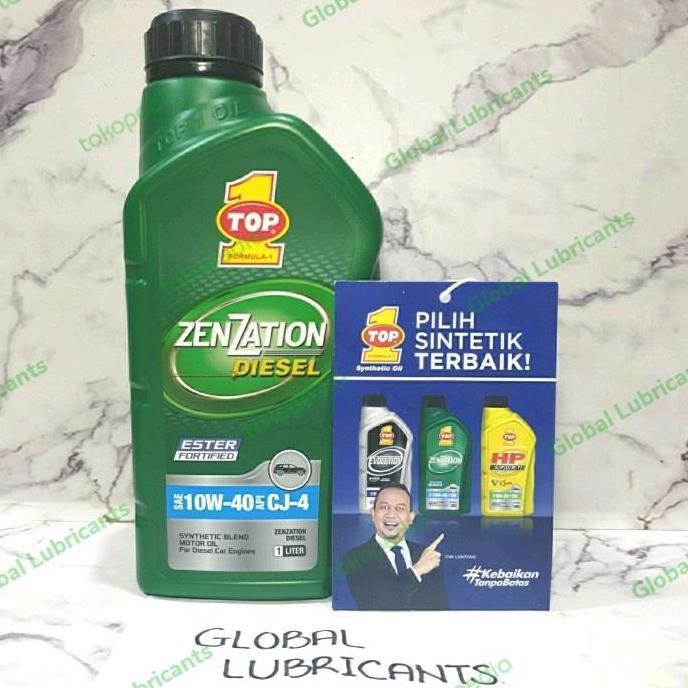 TERMURAH - TOP1/ TOP 1 ZenZation Diesel 10W-40 CJ-4 1Liter (Oli Diesel Synthetic)