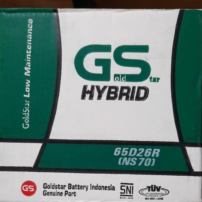 BATTERY / AKI MOBIL TYPE NS70 GS HYBRID / TOYOTA / KIJANG / AKI BASAH