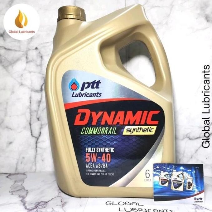 TERMURAH - PTT Dynamic Commonrail Synthetic 5W-40 5W 40 6 Liter (Oli Mesin Diesel Fully Synthetic)