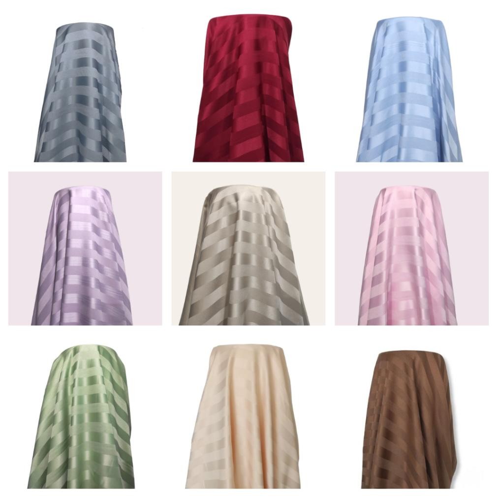 Kain sprei bahan EMBOS TENSEL l MICRO TENSEL premium Motif GARIS METERAN GARIS LINE PASTEL AESTHETIC