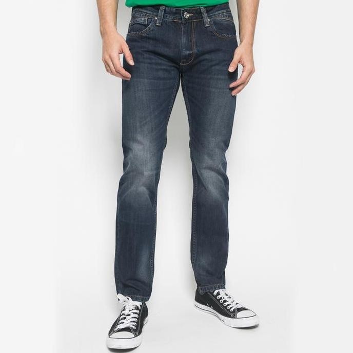 Murah Lgs - Celana Panjang Jeans Premium Stretch Biru Slim Fit