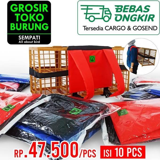 SEMPATI GROSIR Tas gendongan bawa Kandang Sangkar Burung Merpati Balap