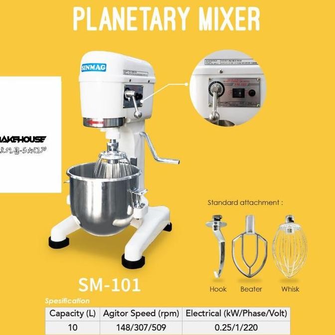 Promo Planetari Mixer Sinmag Sm-101