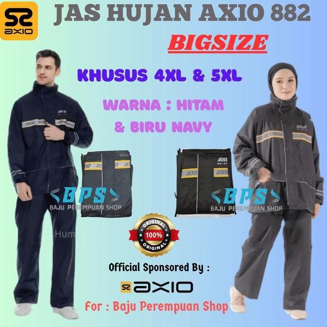 PROMO DISKON - Jas Hujan Axio 882 Size 4XL XL Big Size Jumbo XXXXL XXXXXL
