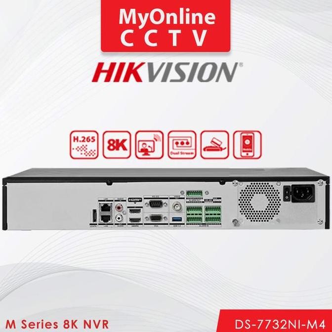 Murah Ds-7732Ni-M4 Hikvision Nvr Ip Camera 32Mp Cctv  32Ch 8K Nvr