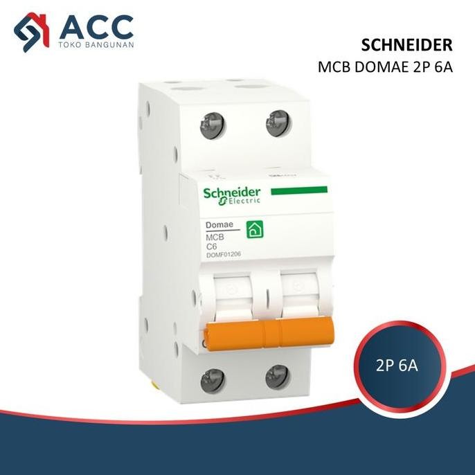 Schneider Mcb Domae 2P 6A Mcb 2 Phase 6 Ampere Allshop