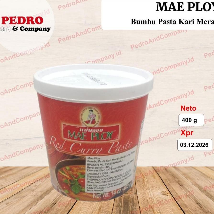 

Mae Ploy Red Curry Paste 400 Gram Bumbu Masak Kari Merah Thailand