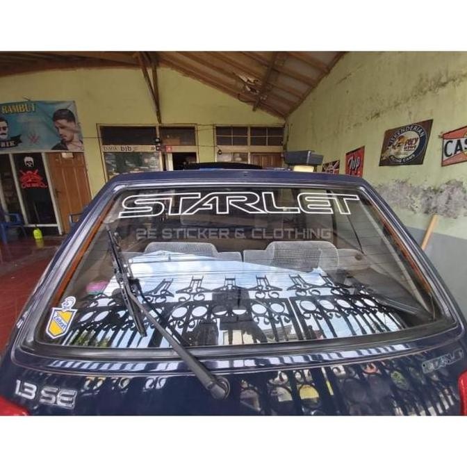 BEBAS ONGKIR - Stiker STARLET kaca Starlet Kotak EP71