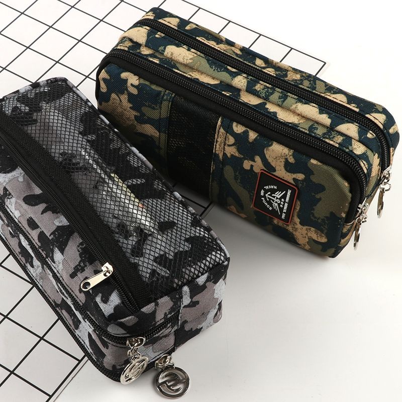 

[Saror]Kotak Pensil Kapasitas Besar Kamuflase Kotak Alat Tulis Tas Alat Tulis