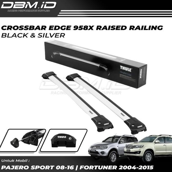 TERMURAH - THULE Cross Bar Wingbar Edge Raised Railing Fortuner Pajero Lama 07-15
