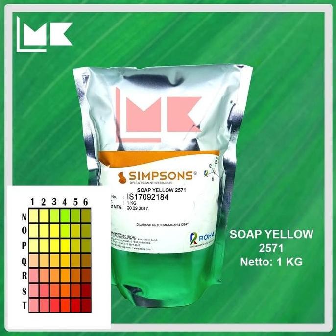 

BEBAS ONGKIR - Pewarna KUNING Bubuk untuk SABUN/SOAP Yellow 2571 (Water base)