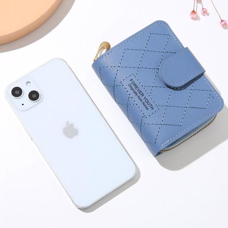 Diskon MKS Dompet Lipat Mini Wanita Import Dompet tipis lipat wanita, dompet wanita multifungsi AKR-