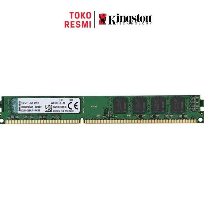 TERBARU - Kingston RAM DIMM KVR16N11/8 8GB DDR3 1600MHz Non-ECC