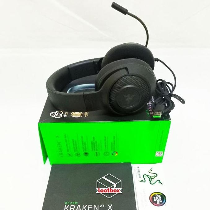 BEBAS ONGKIR - Headset Gaming USB 7.1 RAZER Kraken V3X V3 X Ultra Light [SECOND]