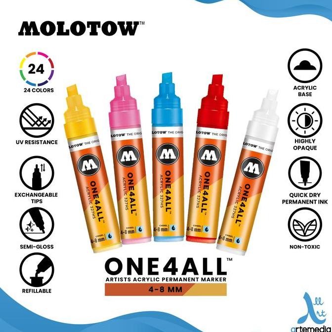 

TERBARU - Spidol Permanen Warna Molotow One4All 4-8mm Acrylic Paint Marker