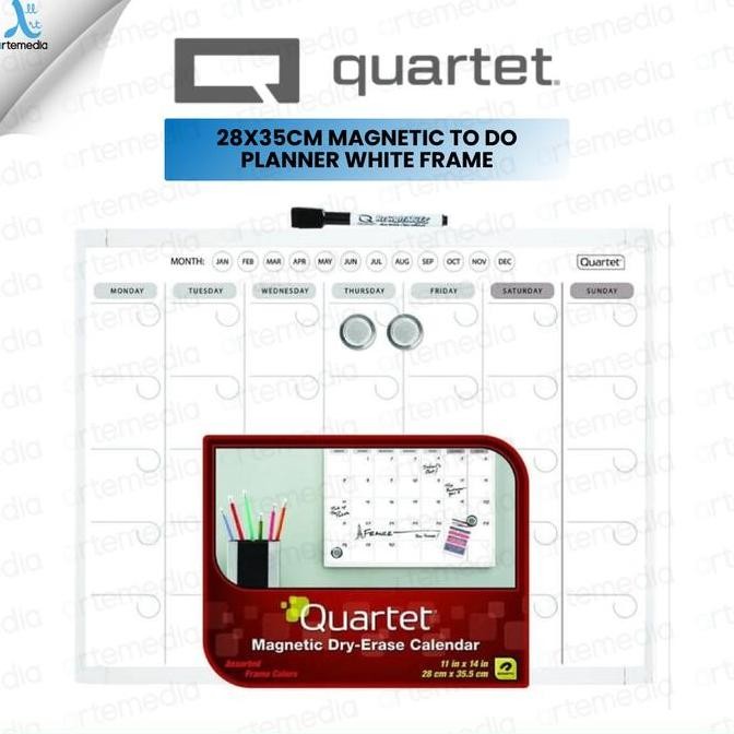 

BEBAS ONGKIR - Quartet 28x35cm Magnetic To Do Planner White Frame