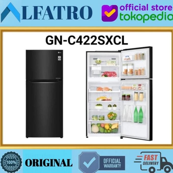 TERBARU - LG KULKAS 2 PINTU GNC422SXCL / GN-C422SXCL