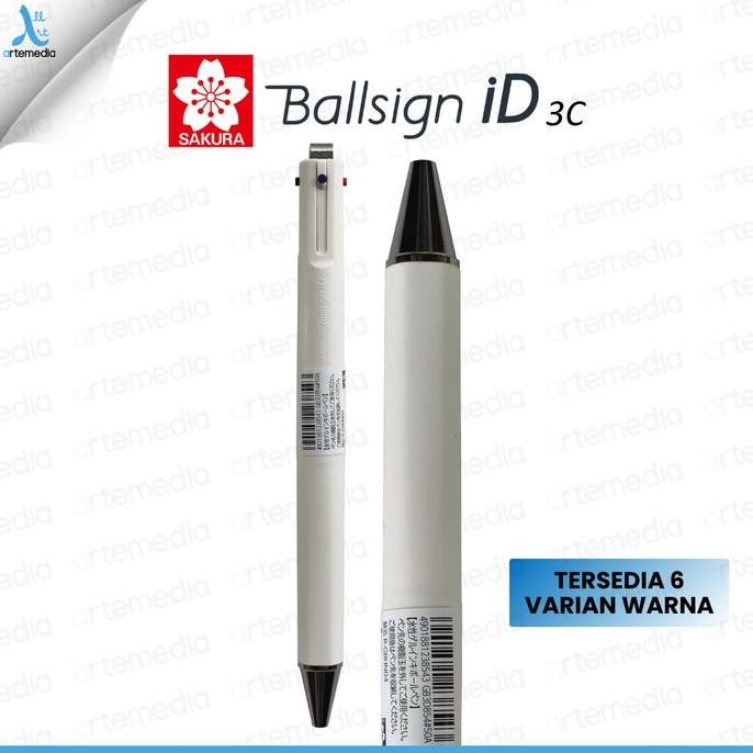 

Sakura Ballsign ID 3C Multipen Ballpoint Gel Pen Retractable Pulpen