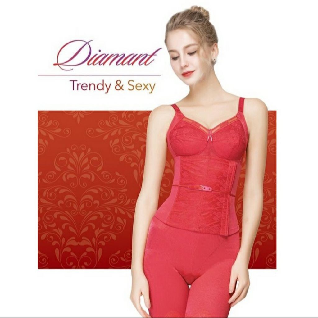 EASECOX Amylinear Diamant Waist Shaper Tourmaline FG368 Merah