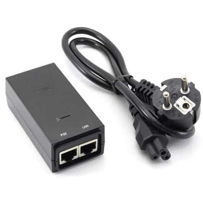 TERBARU - Ubiquiti POE-48-24W : PoE Adapter 48V 0.5A 24W ORIGINAL